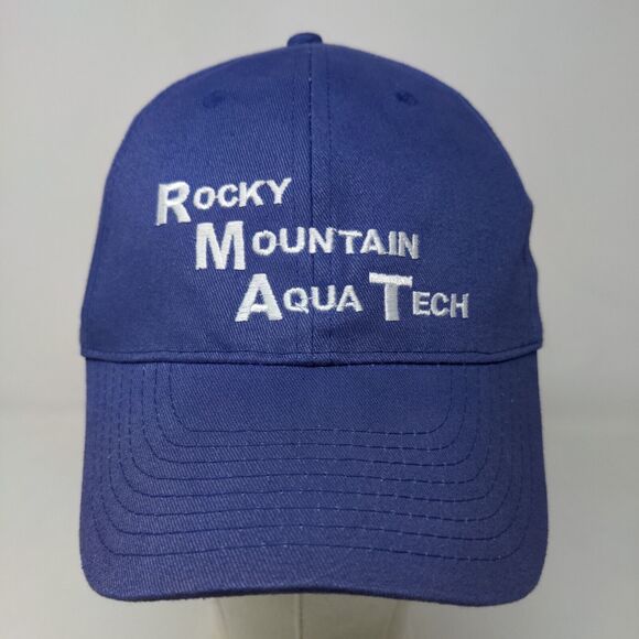 Hit Wear Men's Strapback Hat Blue Size OSFA Embroidered Rocky Mountain Aqua Tech - Picture 2 of 7